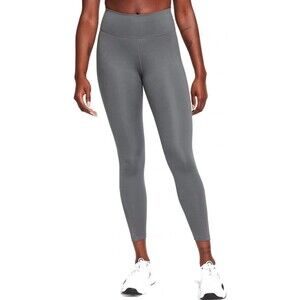 Nike One Womens XL Leggings 7/8 Tight Fit Dri-Fit Training High Rise Grey NEW